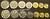 Киргизия Полный набор 7 монет 2008-09 год. (1,10,50 тыин и 1,3,5,10 сом) UNC.