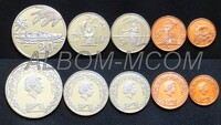 Токелау 2012г. Набор 5 монет 1, 2, 5, 10, 20 центов. Пруф.