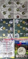 Полная серия монет Словакия 5 евро 2022-2025 год. Флора и Фауна. В альбоме.