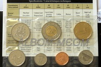 Канада Годовой набор 2006 год. 10 лет со дня выпуска двухдолларовой монеты. 7 монет в запайке и сертификатом. UNC