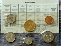 Канада  Годовой набор 1996 год. 6 монет в запайке и сертификатом. UNC