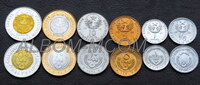 Мавритания набор 6 монет 1973 - 2014 год. 50,20,10,5,1,1/5 угий. UNC