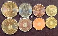 Румыния Набор 4 монеты. 1, 5, 10, 50 бани. 2018 год. UNC.