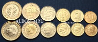 Турция набор 6 монет. 1, 5, 10, 25, 50 куруш, 1 лира. 2005 - 2020 год. UNC