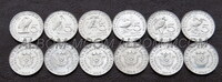 Бурунди 2014 год. Набор 6шт * 5 франков. Птицы. UNC