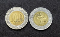 Албания 100 лек 2000 год. Теута с копьем и щитом. UNC
