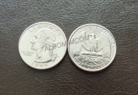 США 25 центов 1994-95 года. AUNC