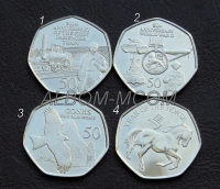 Гибралтар 50 пенсов.  2025-2026 год. UNC.